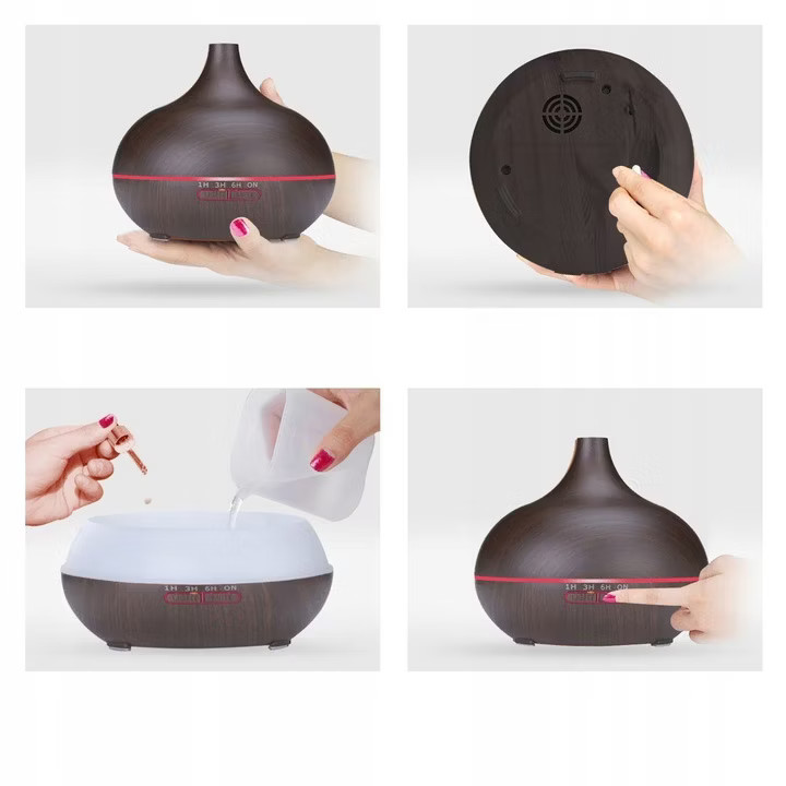 Dyfuzor zapachowy nawilżacz powietrza CIEMNY BRĄZ 550ml Rodzaj dyfuzor elektryczny