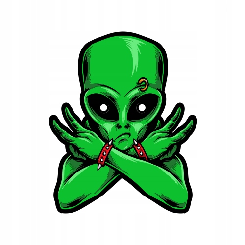 

Rock "n" Roll Alien - naklejka