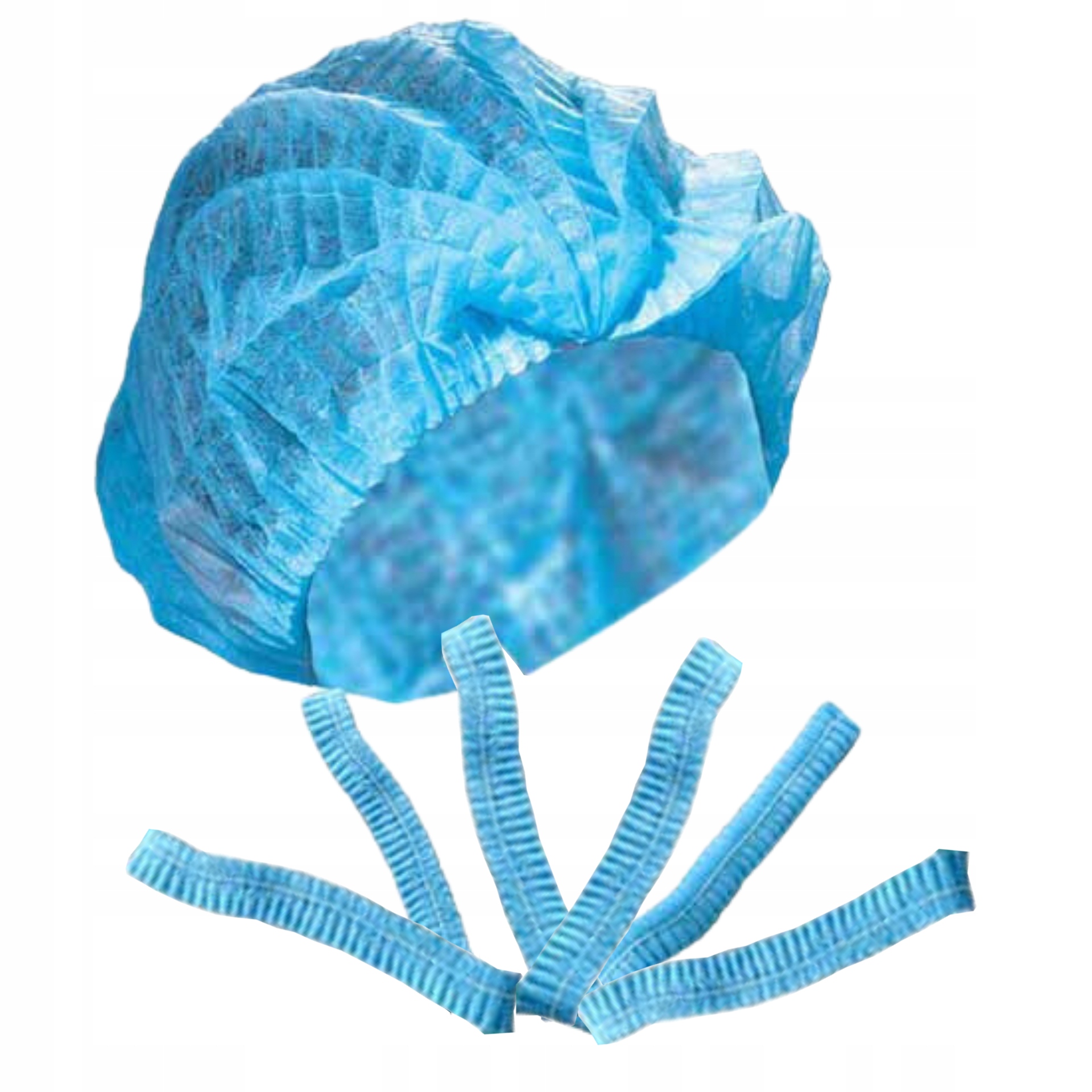 CZEPEK JEDNORAZOWY CLIP kosmetyczny medyczny Z GUMKĄ niebieski x100 szt.