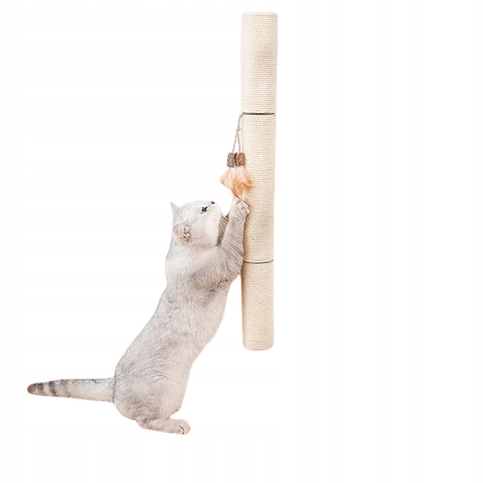 Levně Škrabadlo Pro Kočky Miuzmore Nástěnné Sisal 73 cm Hračka Sloupek Žebřík