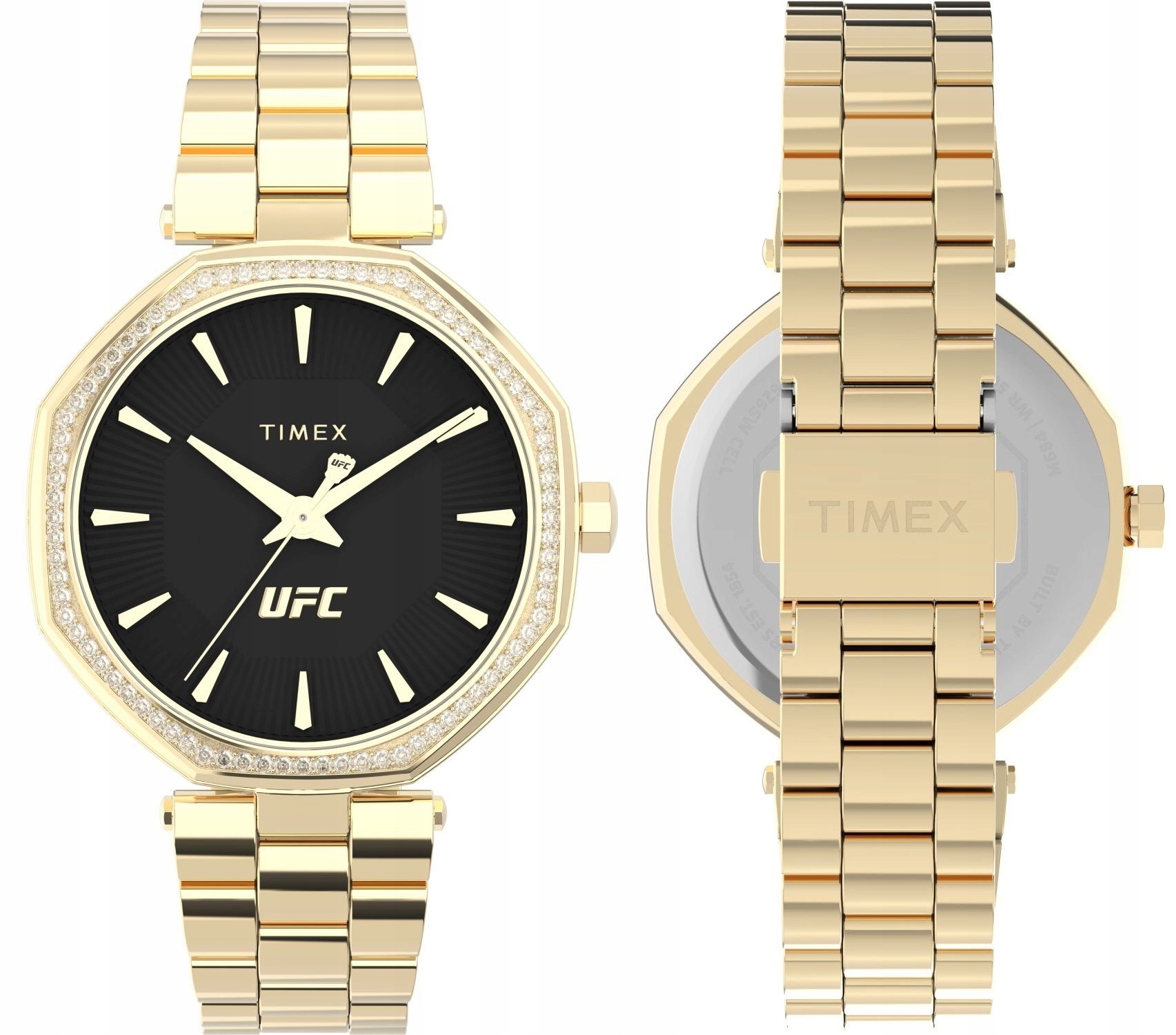 Klasyczny złoty zegarek damski na bransolecie Timex UFC TW2V83100 Marka Timex