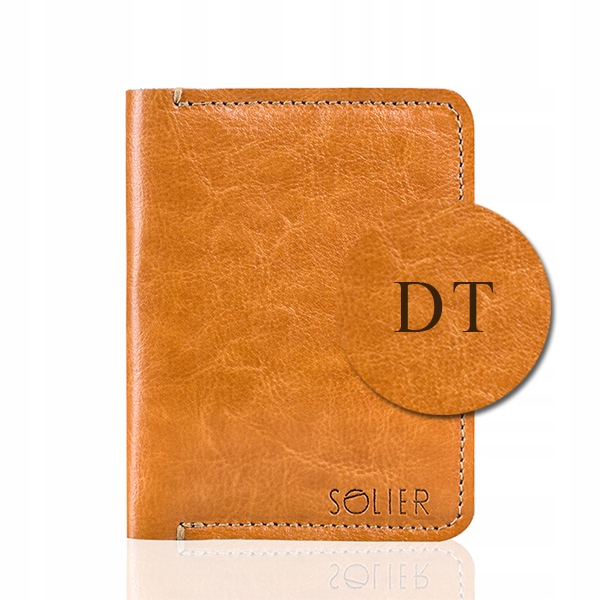 

Solier Portfel Etui Skóra Camel Pudełko + Grawer