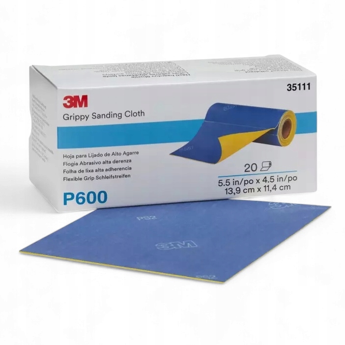 3M 35111 Brúsne listy na ručné brúsenie na mokro a na sucho P600
