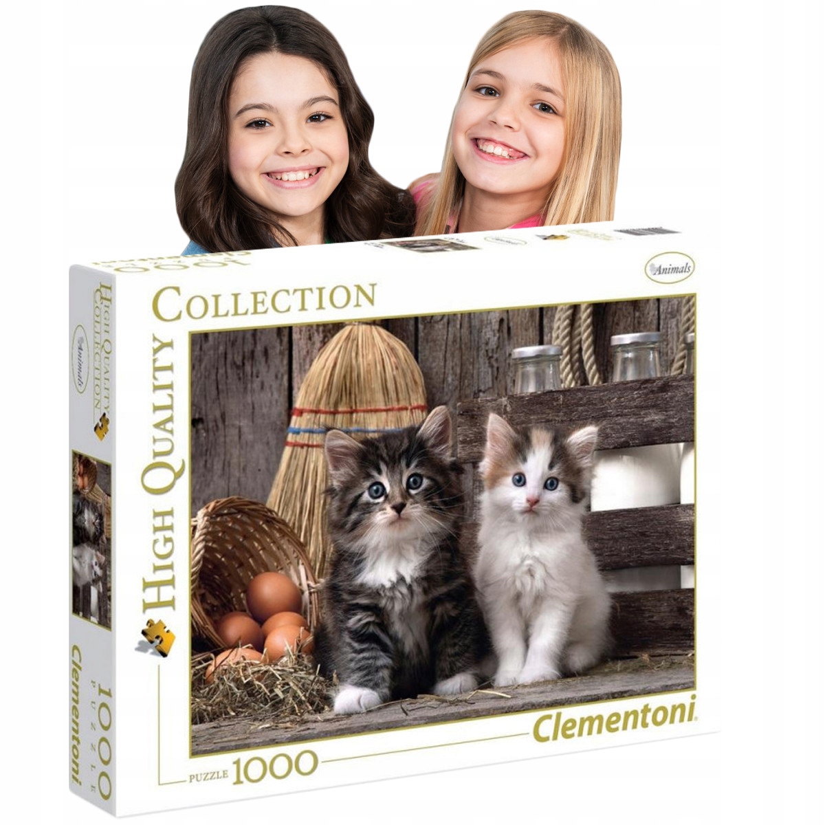 

Puzzle Koty 1000 Elementów dla Dziewczynki Trwałe