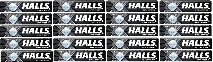 20x 33,5g Halls Extra Strong Karton