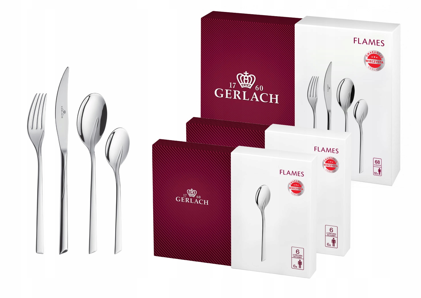 

Gerlach Zestaw sztućców Flames 80 szt. połysk