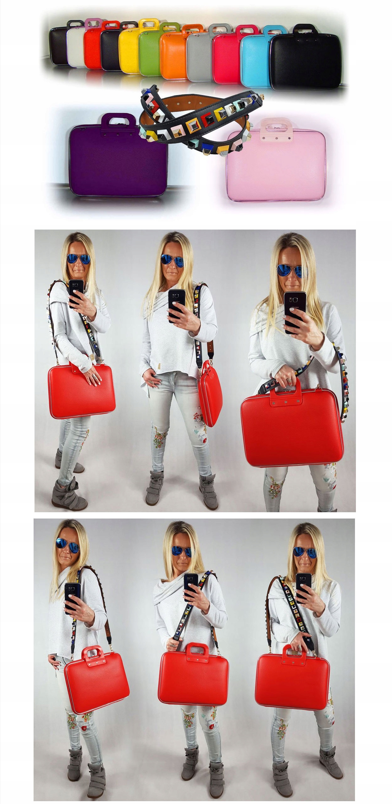 AKTÓWKA TORBA NA LAPTOPA PASEK 3D AZTECKI 13 14 15 Kolor wielokolorowy