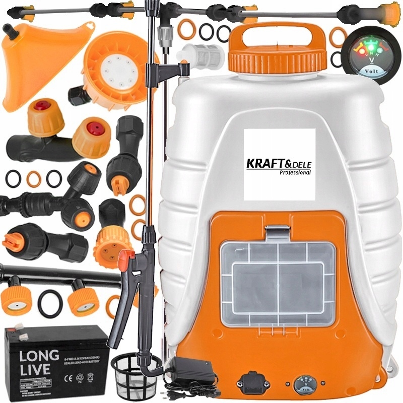Opryskiwacz Akumulatorowy Ciśnieniowy Plecakowy 18L Akcesoria Kraft&dele