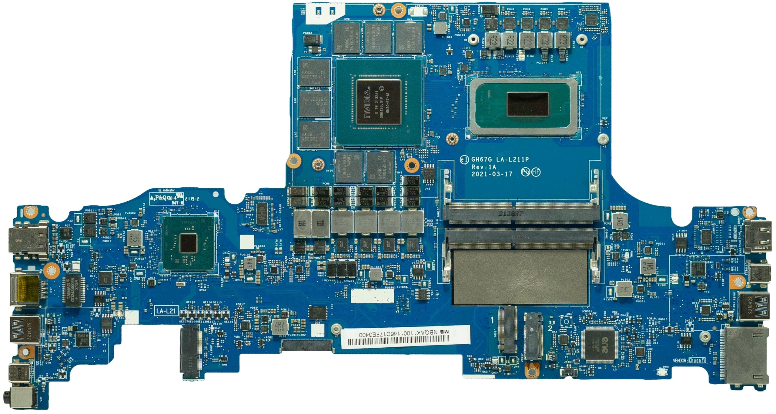 Základní deska Acer Predator PT516-51S LA-L211P I7-11800H GN20-E7-A1 8GB
