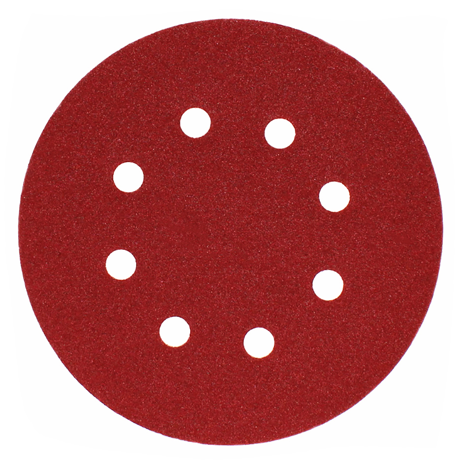 Papier Ścierny Na Rzep Krążek 125mm z 8 otw p120 (50szt.)