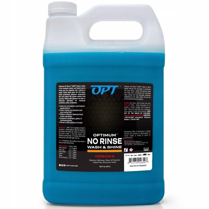 Optimum No Rinse Wash & Shine Revision 6 3,76L – umývanie bez použitia vody