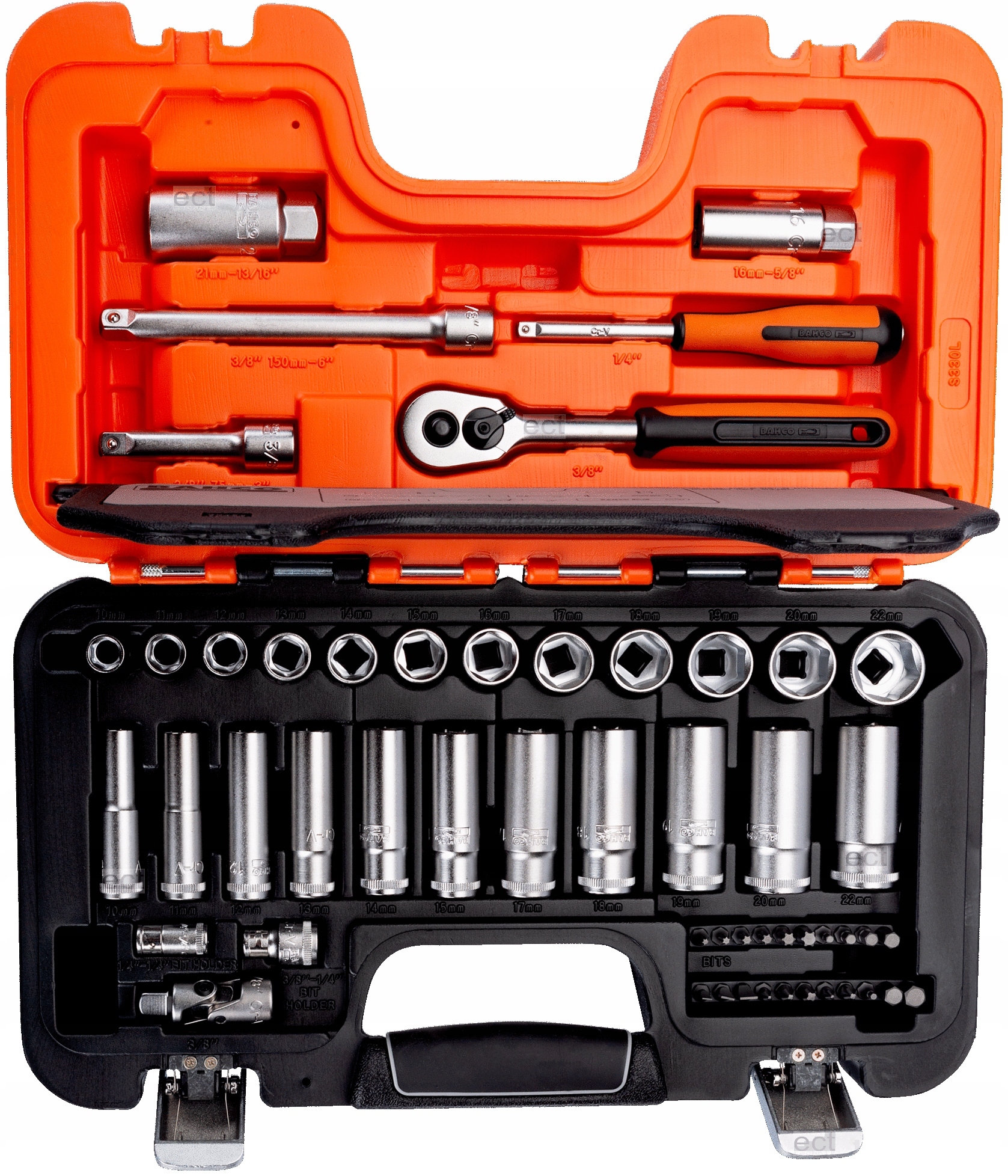 BAHCO S330L ZESTAW GRZECHOTKA NASADKI 1/4'' 3/8''