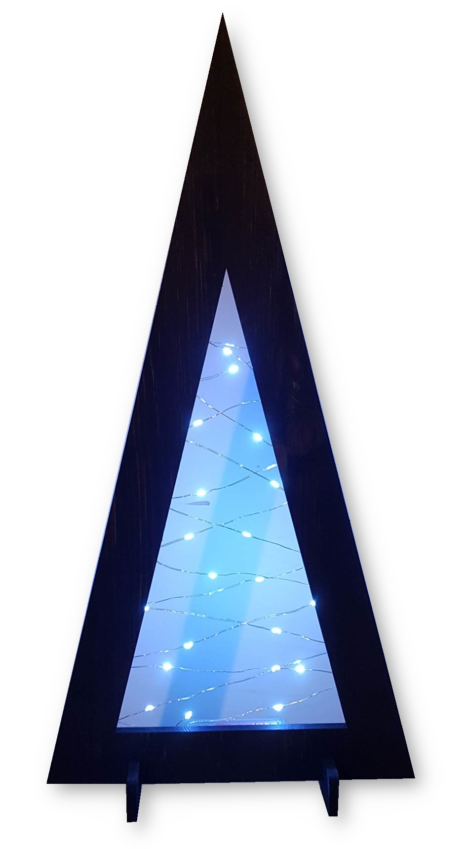 

Choinka drewniana 20 led wysokość 56cm czarna