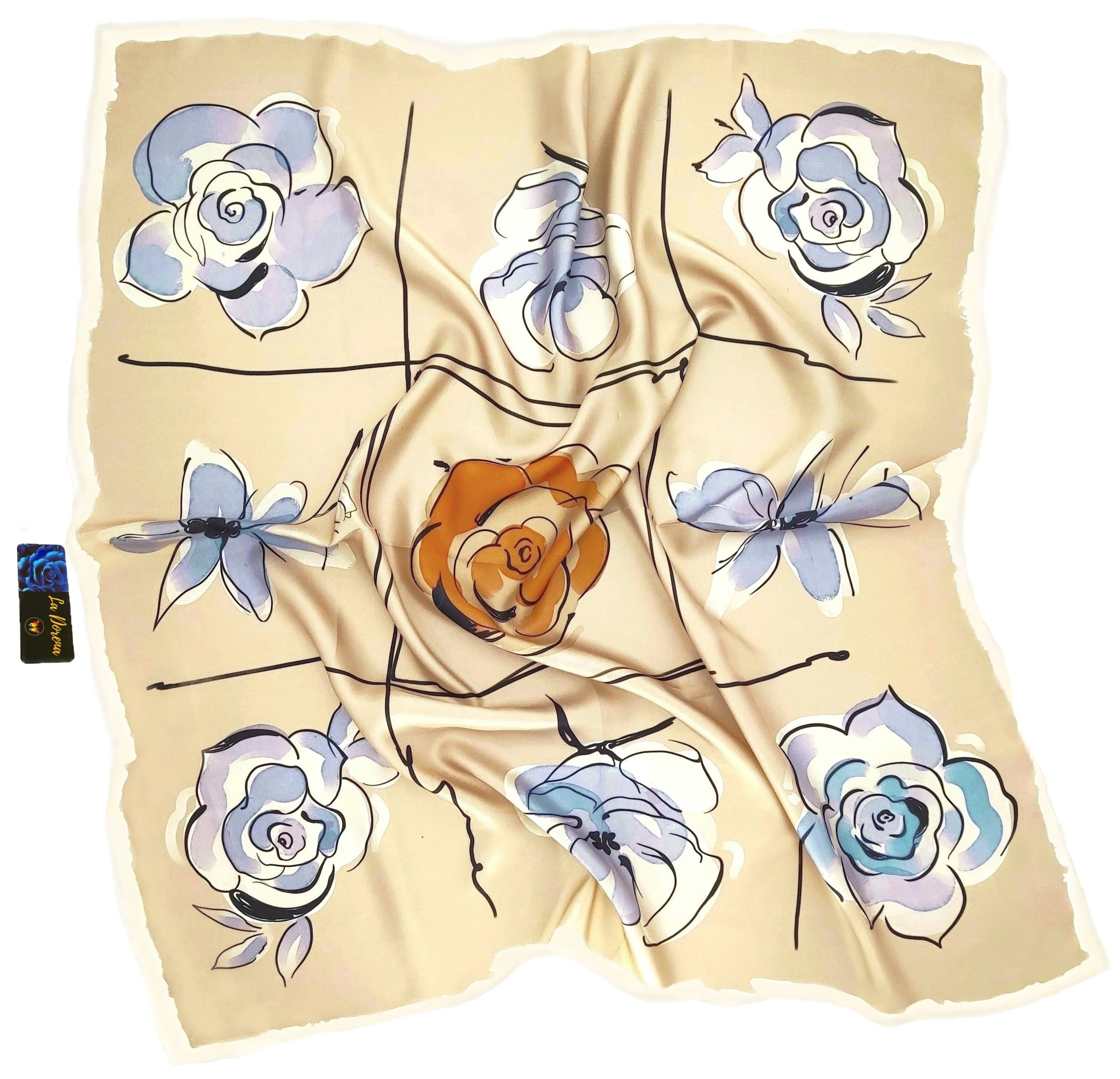 Hedvábný Šátek 100% Přírodní Morušový Hedvábí, Prémiová Kvalita+