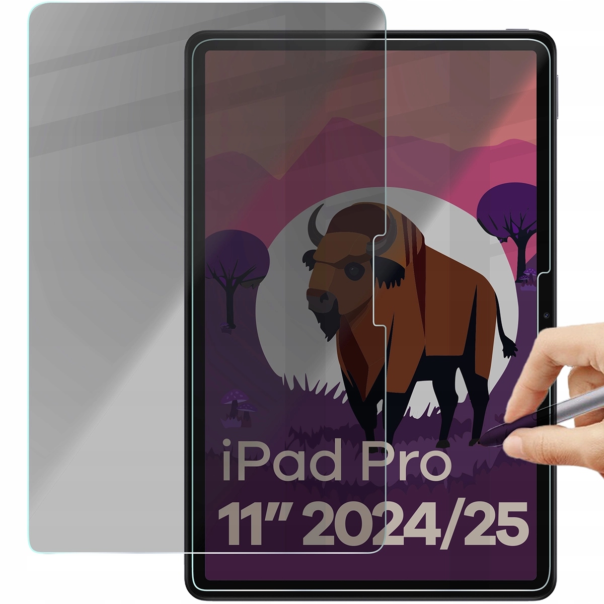 Tvrzené sklo Bizon pro iPad Pro 11" 2025 2024, privatizační 2 kusy