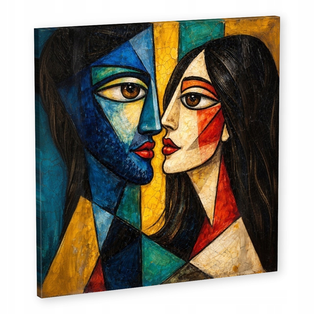 Obraz Na Plátně Plátně Abstrakce Kubismus Pár Muž 60x60