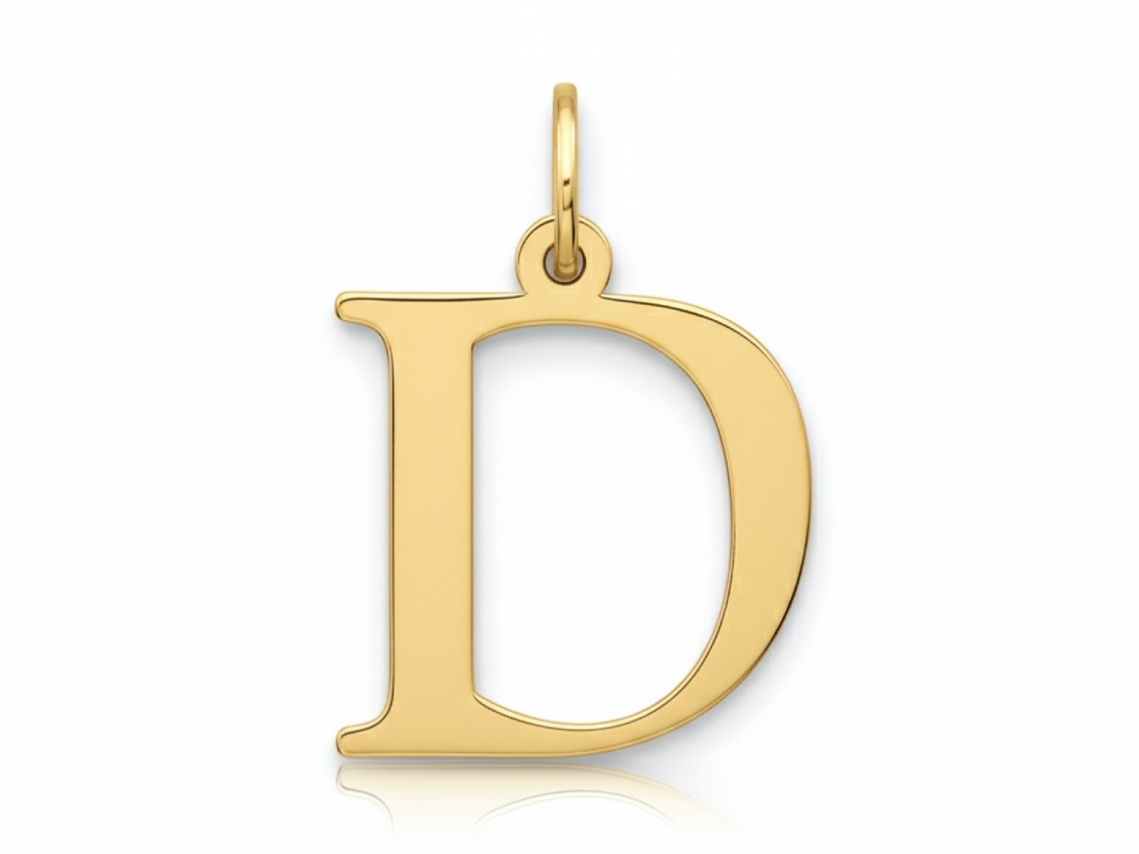 Zlatý přívěsek velký 585 písmeno D hladký plech písmeno 2.37gg celebrita