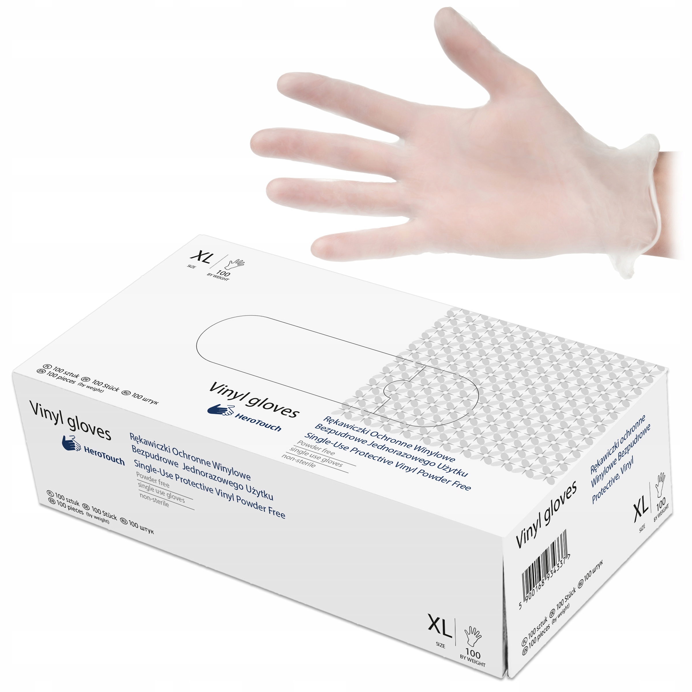 

Rękawice Winylowe Bezpudrowe Herotouch 100 szt. XL