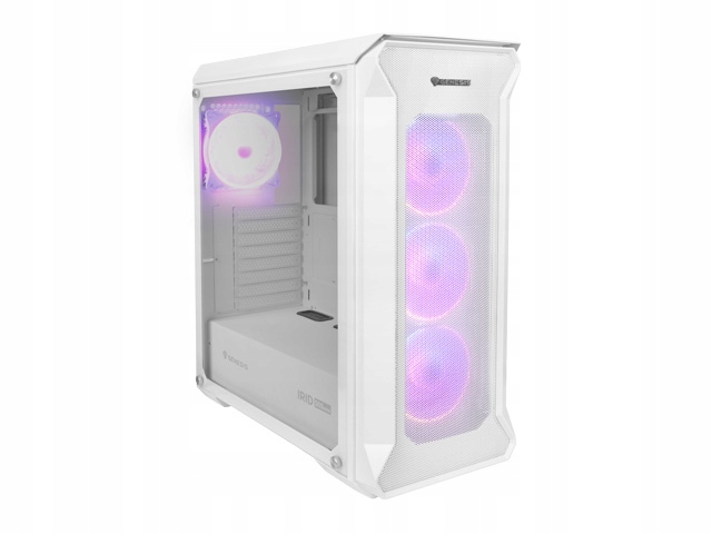 Počítačová skriňa Genesis Irid 505 Argb V2/ Midi Tower/ Transpar./ Biela…