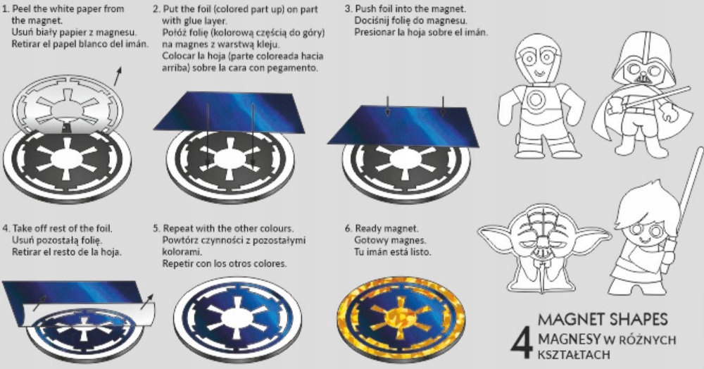 MAGNESY NA LODÓWKĘ STAR WARS REBEL DISNEY COLORINO Bohater Star Wars