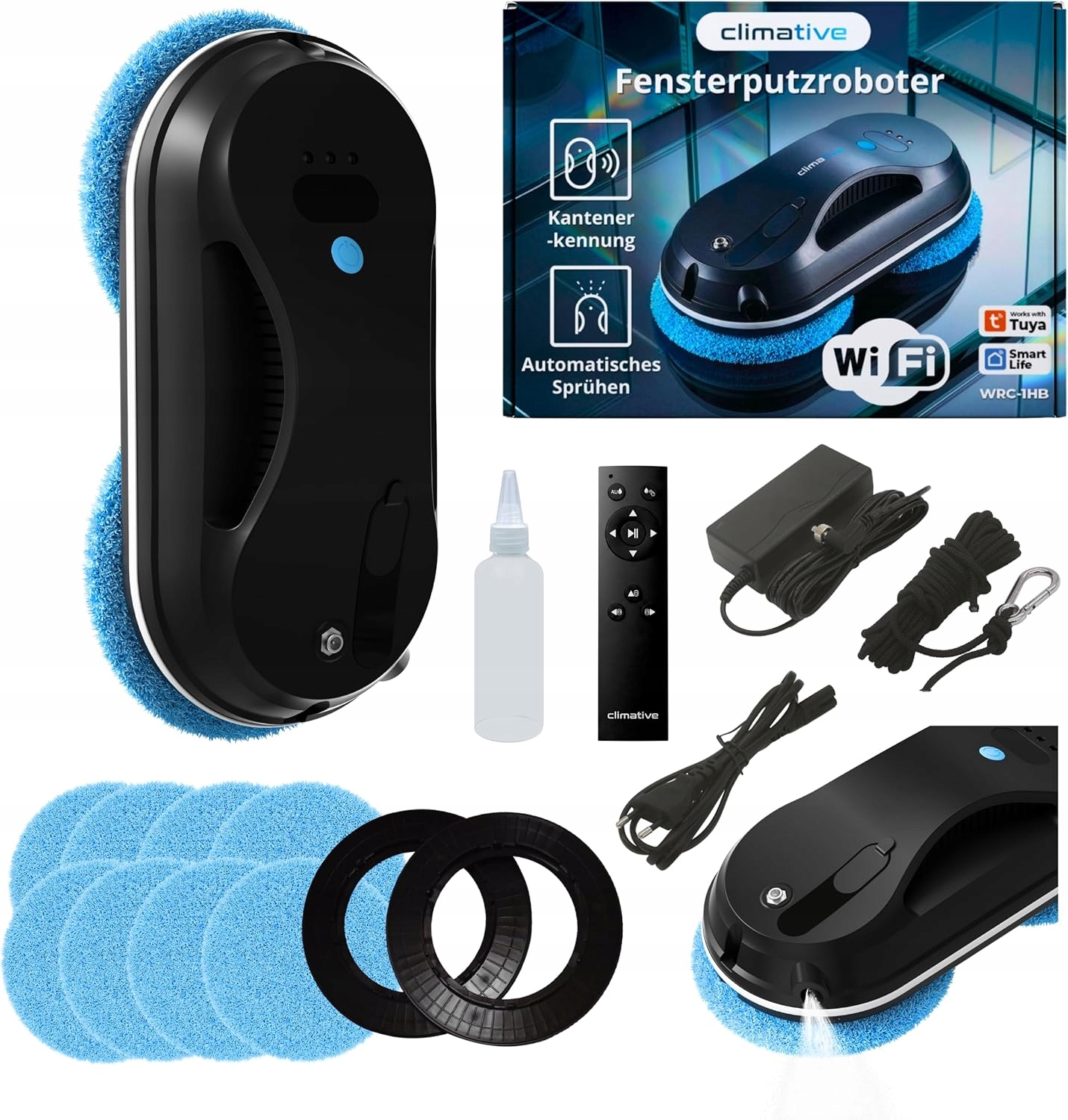 Robot Na Mytí Oken 6600PA Wifi Automatický S Ostřikovačem