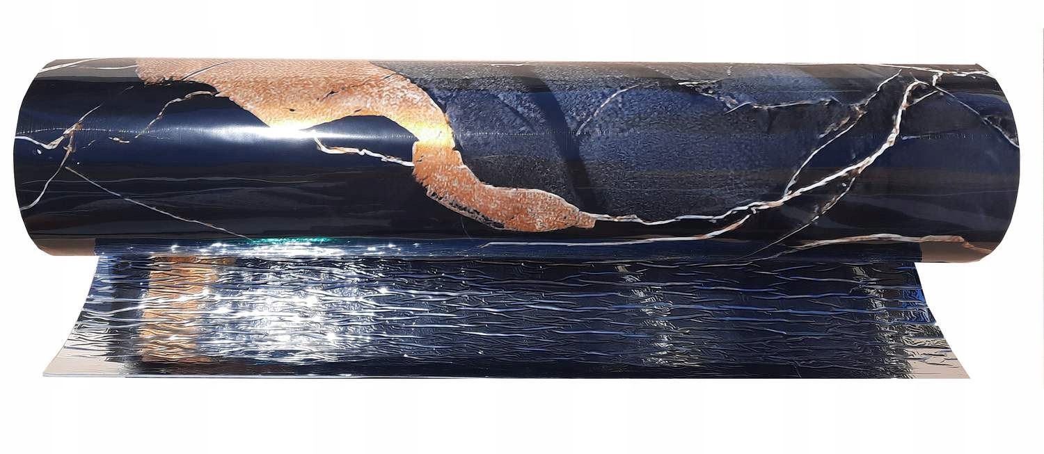 Panel Dekoracyjny Samoprzylepny Pcv Czarny Marmur W Rolce 280x60cm