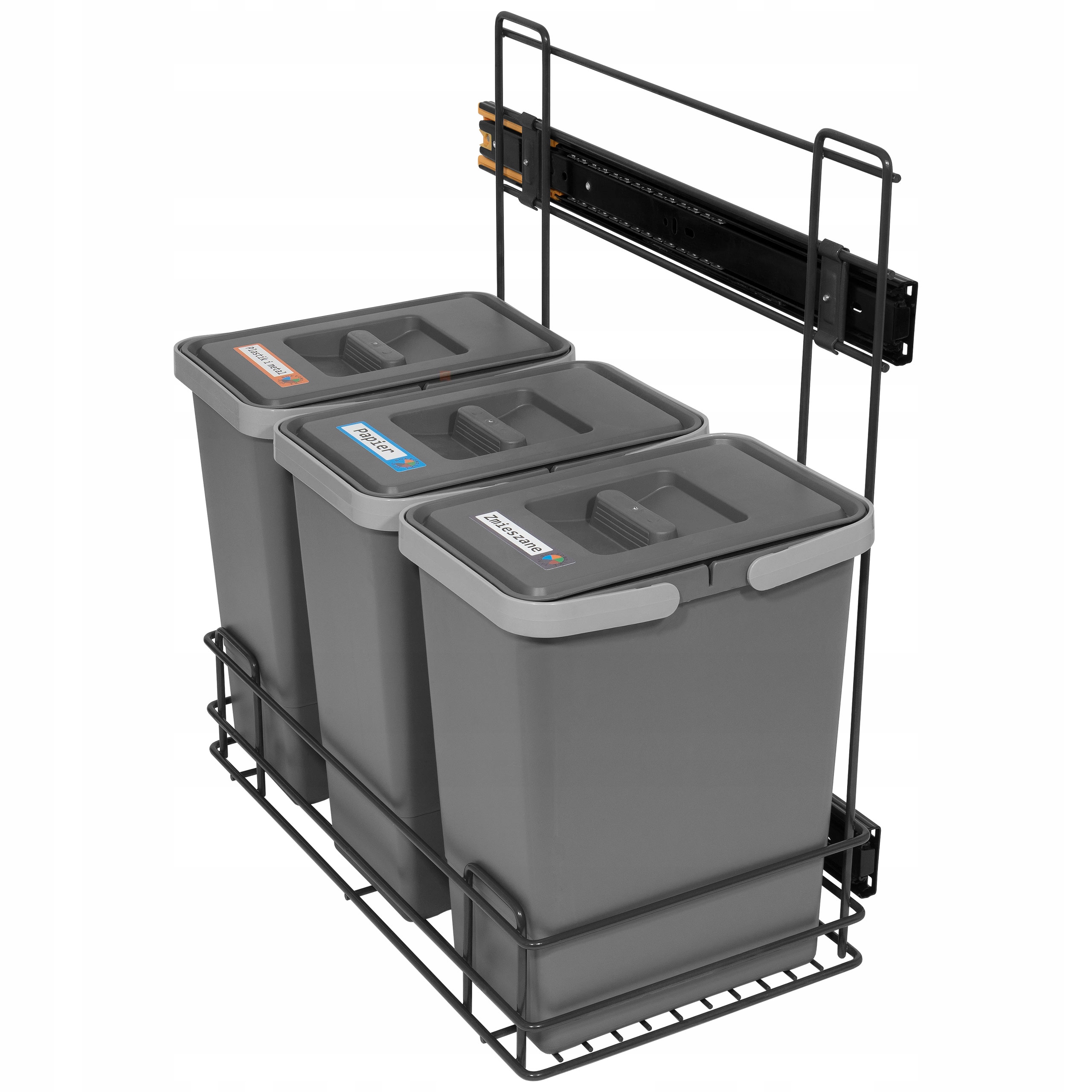 

Sortownik na śmieci Slim 3x7L do szafki 30 Grafit