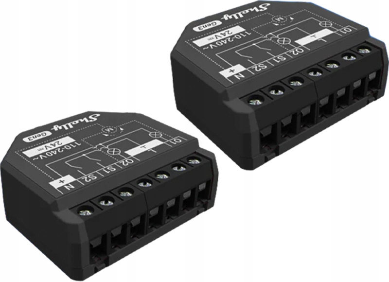 Shelly 2PM Gen3 Sada 2 WiFi/Bluetooth Ovládačů Duální Spínač
