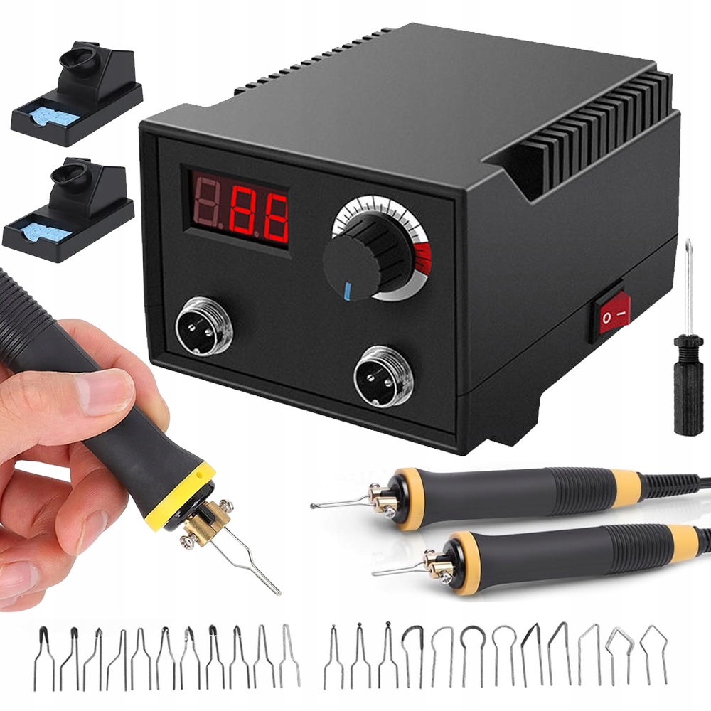 Vypalovačka 100W Pyrograf Pájecí Stanice 0-750°C 23 Hrotů Sada