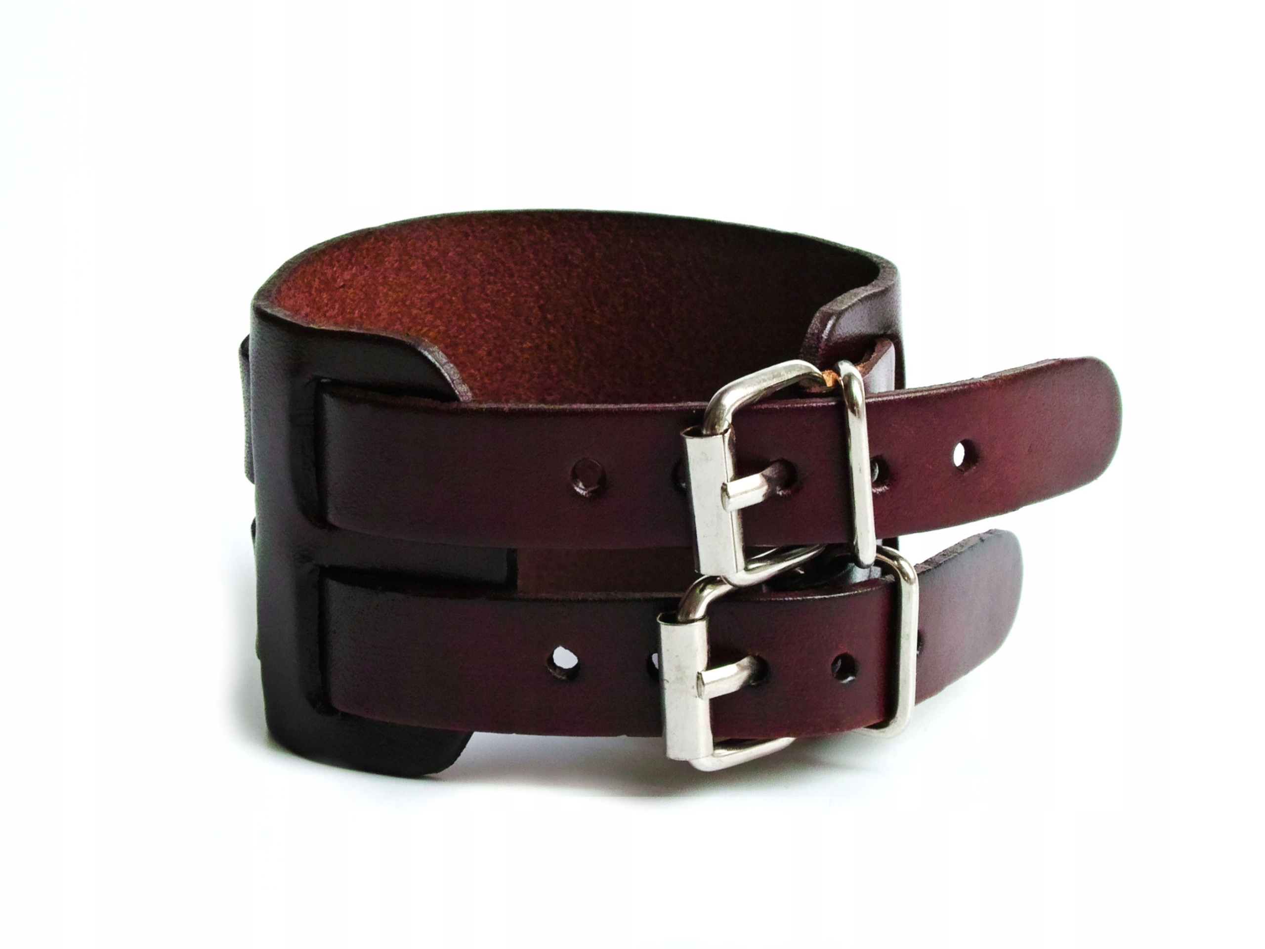 BRANSOLETKA MĘSKA SKÓRZANA PIESZCZOCHA BRĄZOWA Marka Inna marka