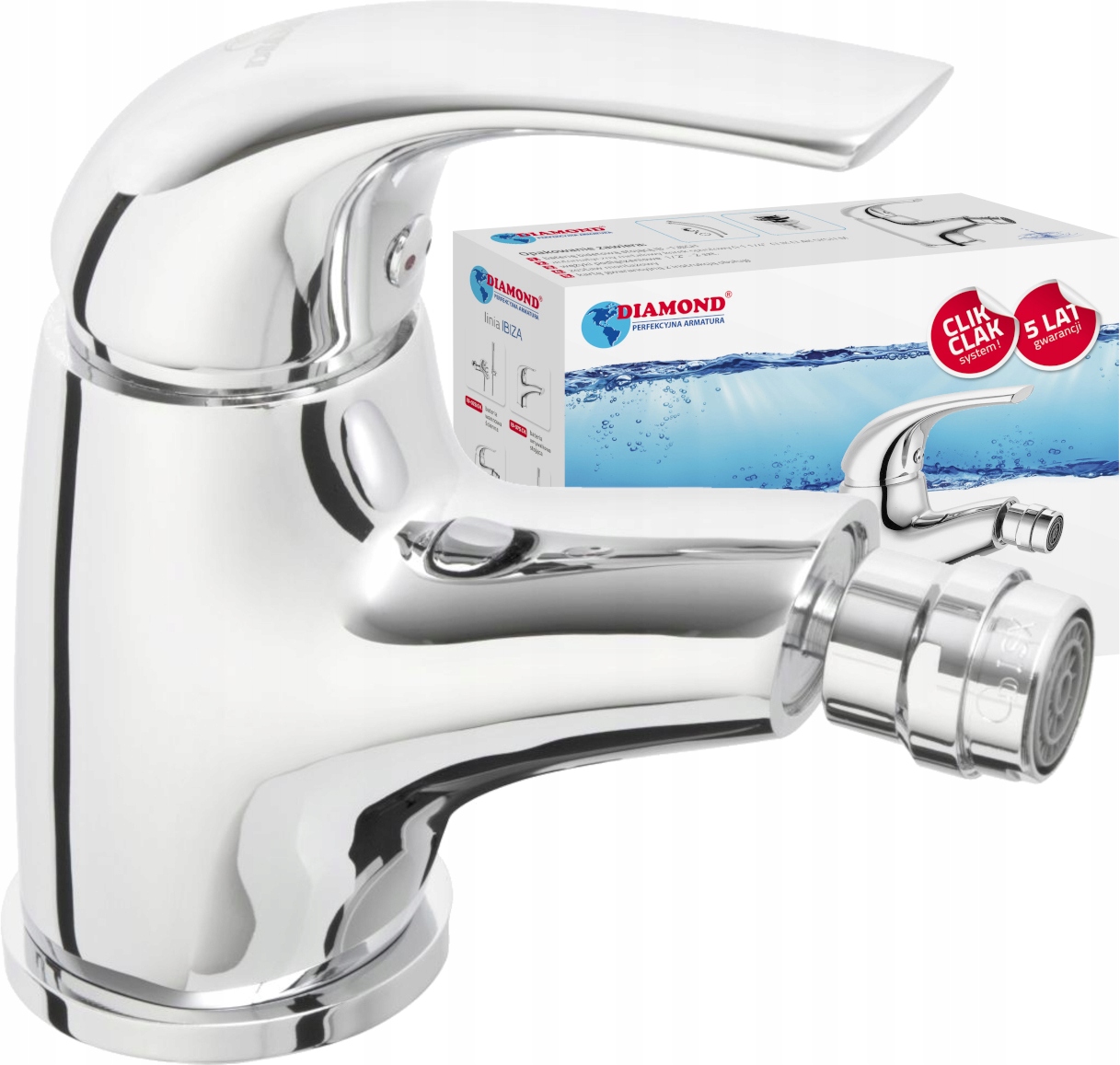 Jednopáková Bidetová Batéria Ibiza Chróm Diamond