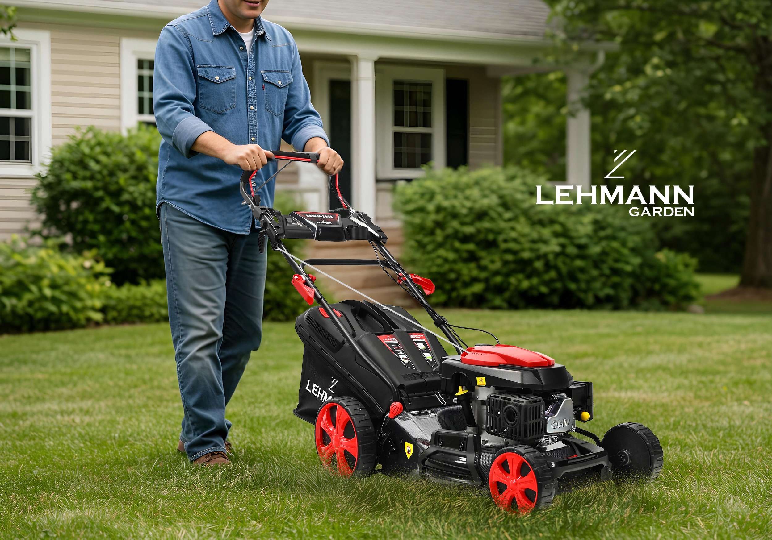 KOSIARKA SPALINOWA LEHMANN Z NAPĘDEM POTĘŻNA SILNIK 146CC MULCZOWANIE 46CM Kod producenta Kosiarka czerwona spalinowa 46 cm