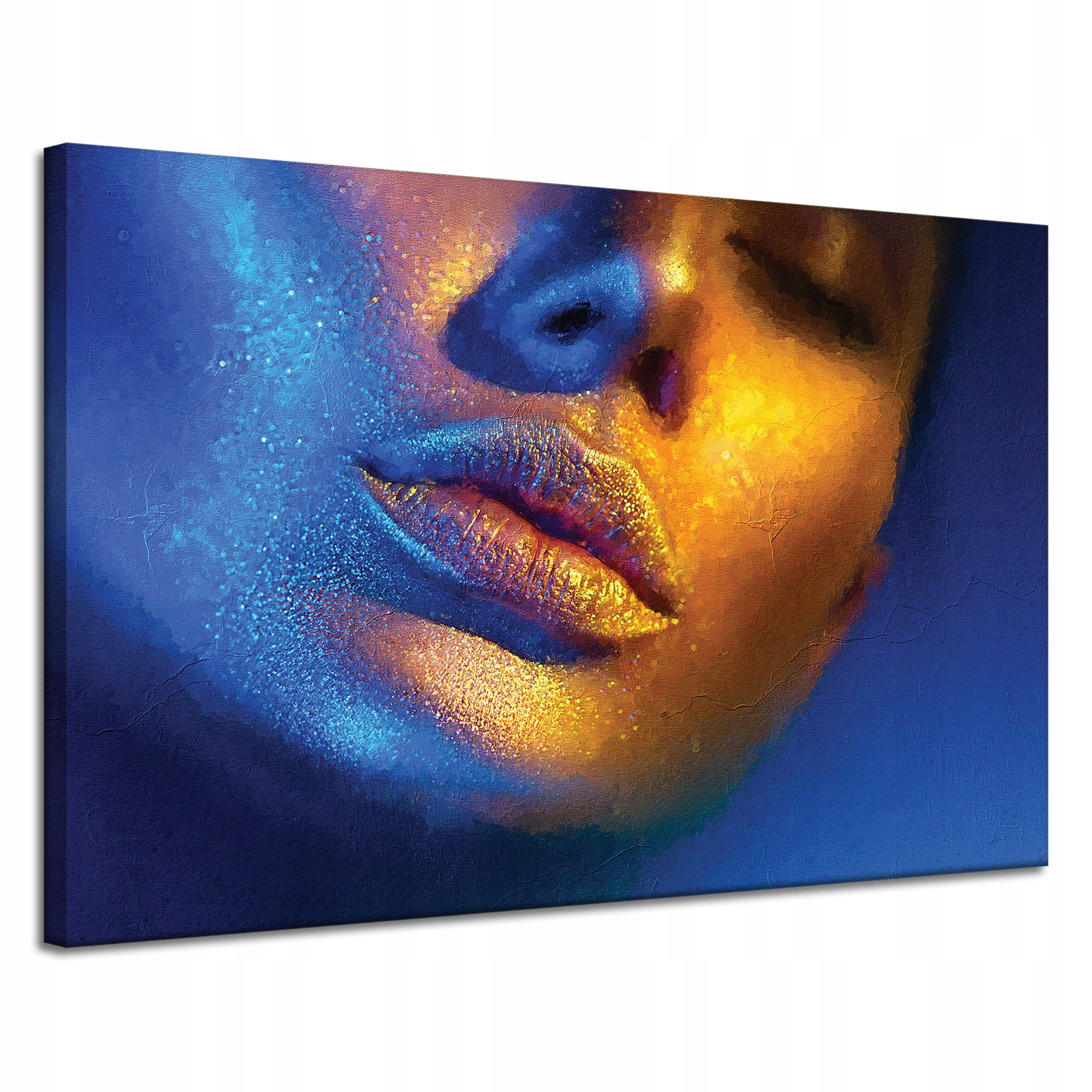 Obraz na plátně Tvář ženy Zlatá ústa Umění 120x80 cm