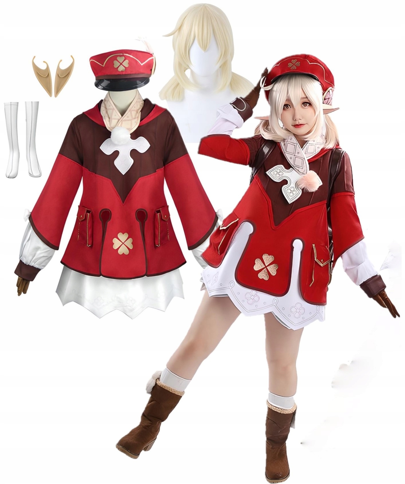 STRÓJ KOSTIUM KLEE GENSHIN COSPLAY ANIME 152/158