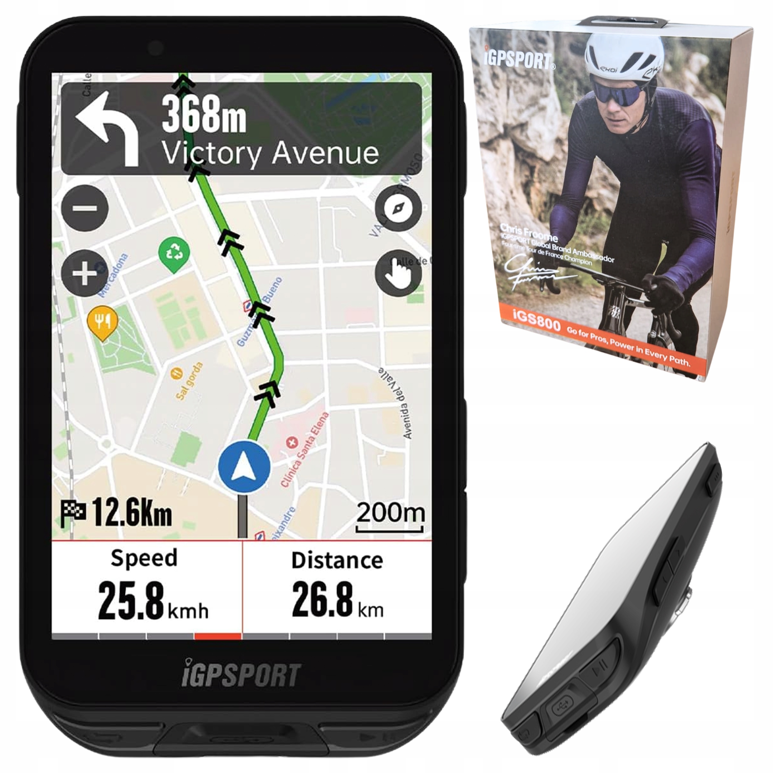 Licznik komputer rowerowy z Nawigacją Gps Igpsport IGS800 Dotykowy 3,5" Pl