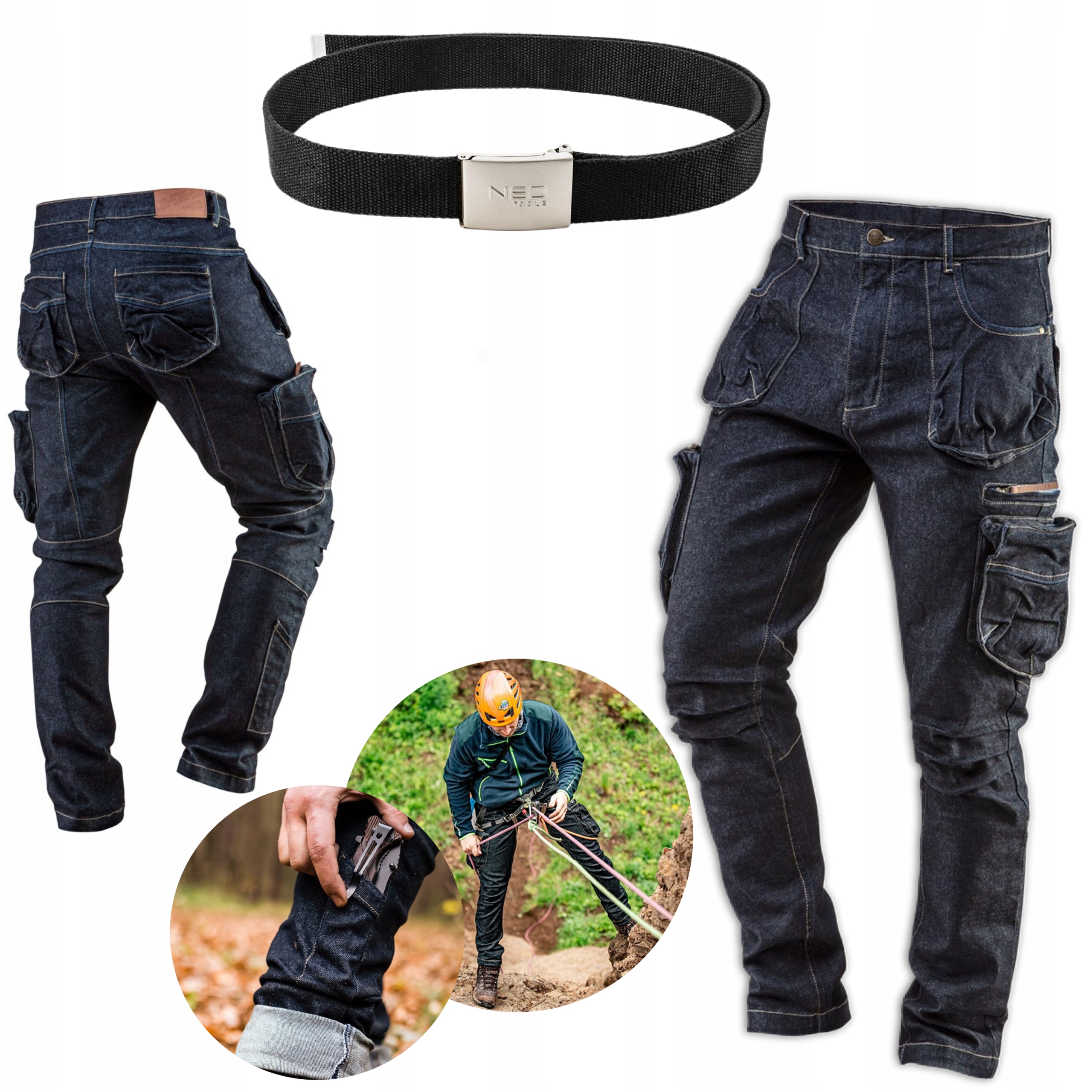 

Neo spodnie robocze Jeans rozmiar 3XL/58 Pasek