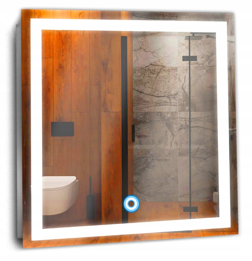 

Lustro 80x80 Łazienkowe Led Podświetlane Włącznik