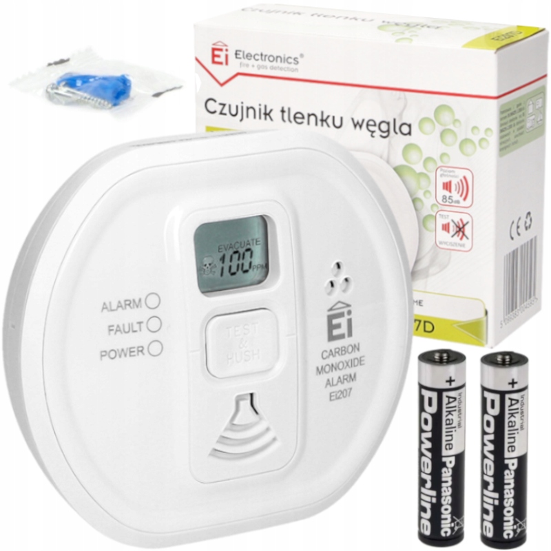 

Czujnik Czadu Detektor Tlenku Węgla Co LCD Baterie