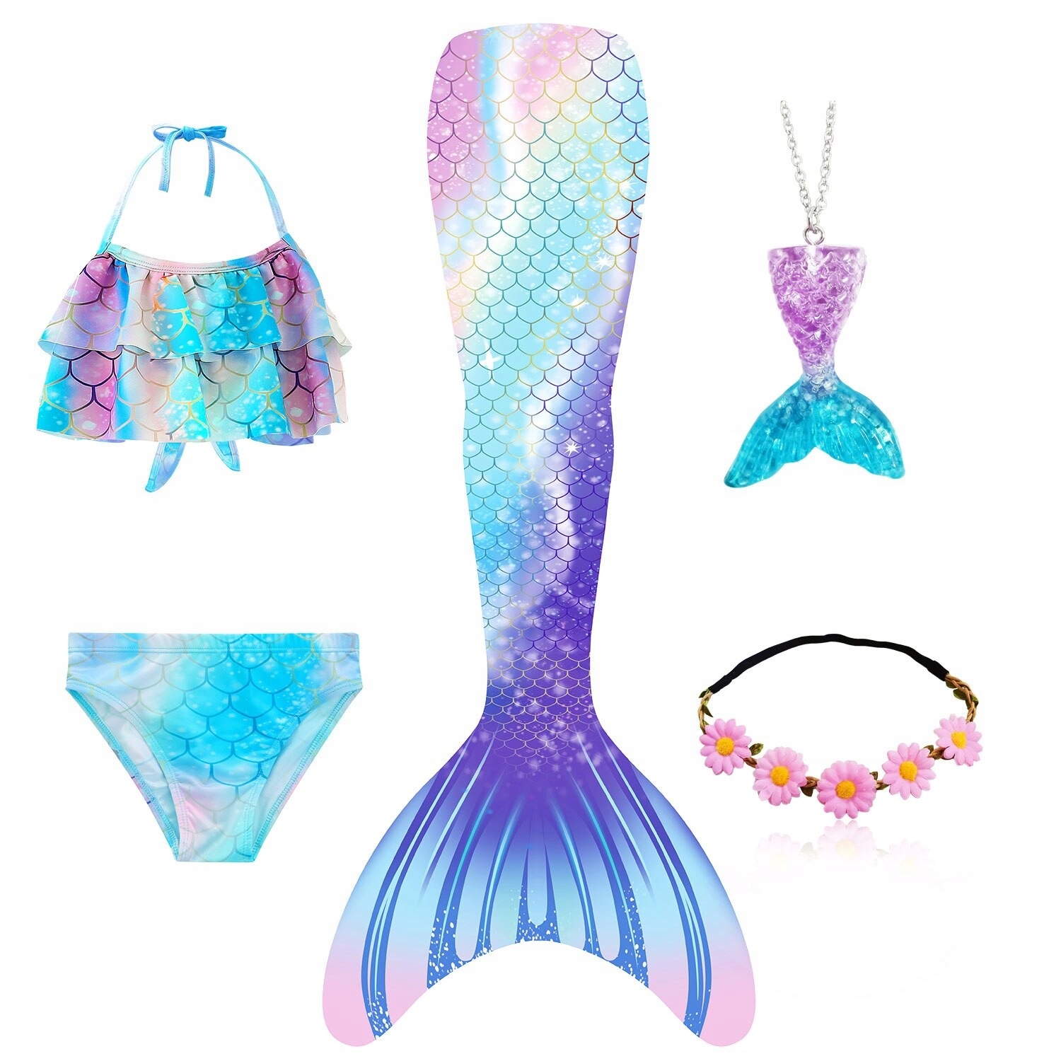 

Strój Kąpielowy Bikini Ogon Syreny Ariel Syrenka