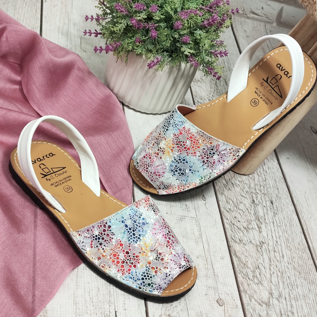 HISZPAŃSKIE SKÓRZANE SANDAŁY DAMSKIE AVARCAS - 41 Oryginalne opakowanie producenta pudełko