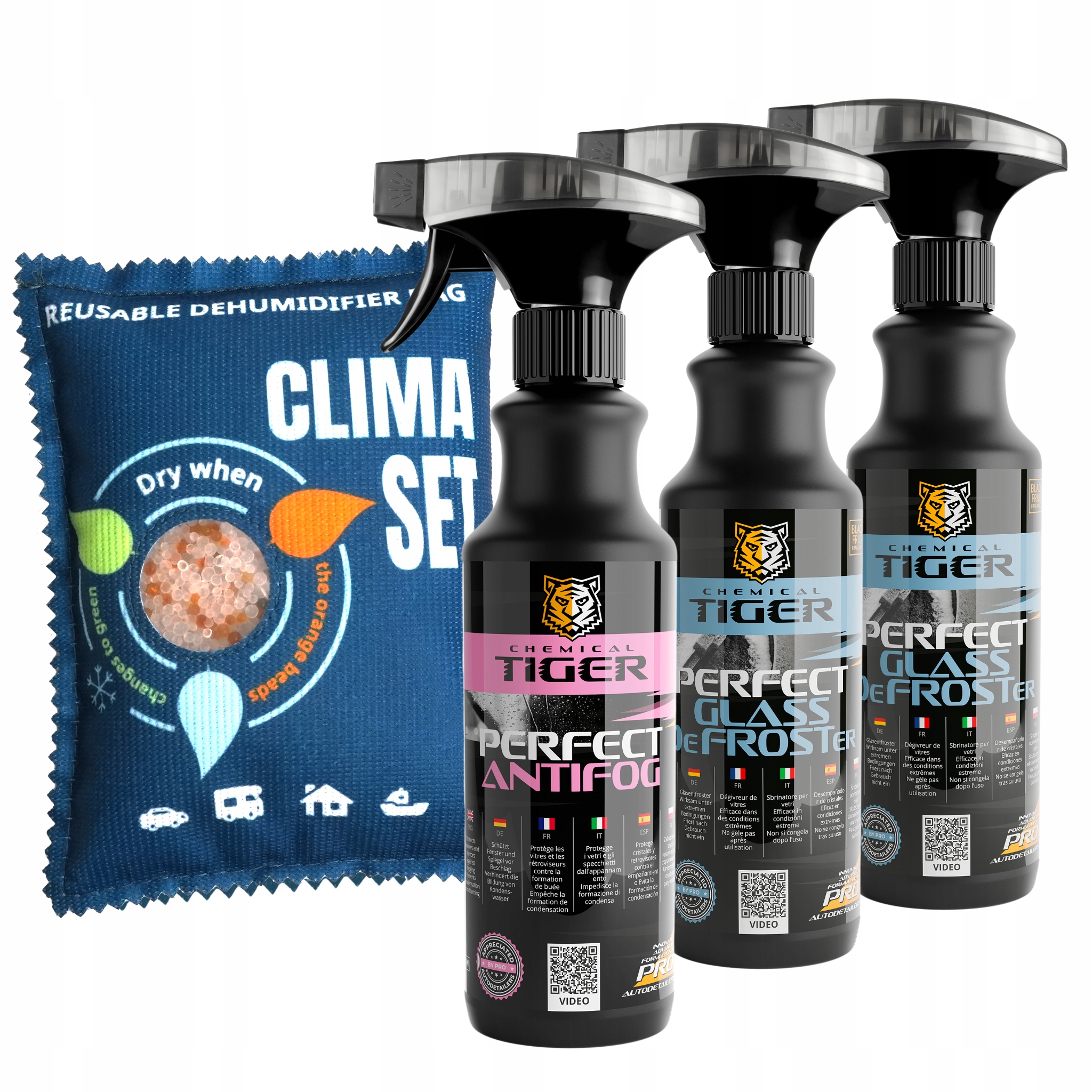 Pohlcovač vlhkosti, Odmrazovač 2x, Antipara Zimní sada do auta