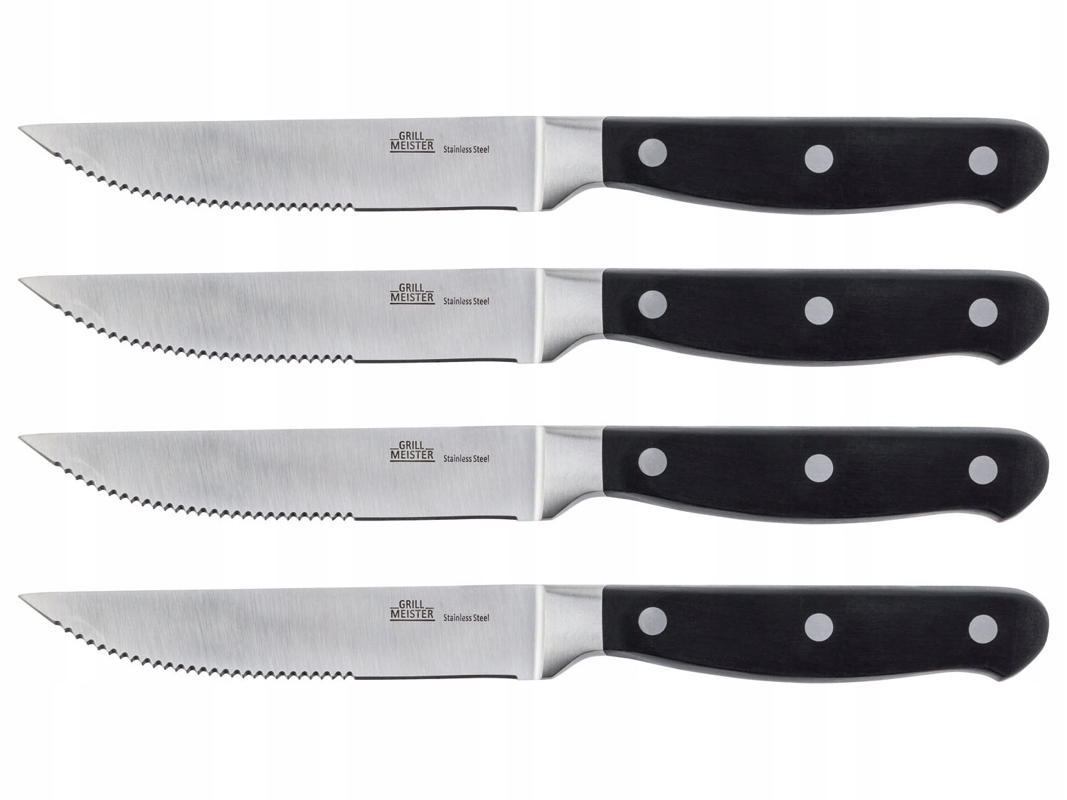 GRILLMEISTER Zestaw 4 noży do steków i mięsa