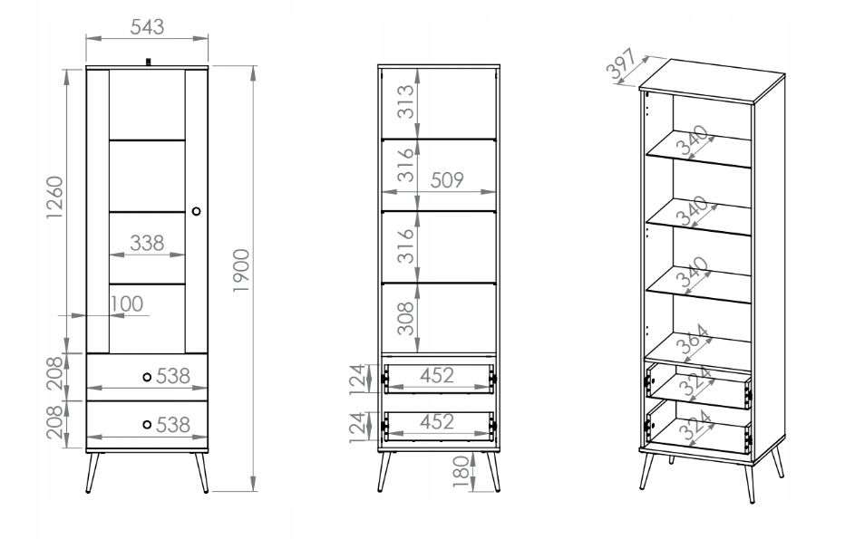 Meblościanka Zestaw Mebli Do Salonu 2 Labrador FRESTO ML