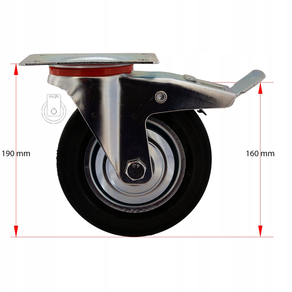 KOMPLET 4 SZT. KÓŁ fi 160 wózek regał 42STGU160 Marka inny