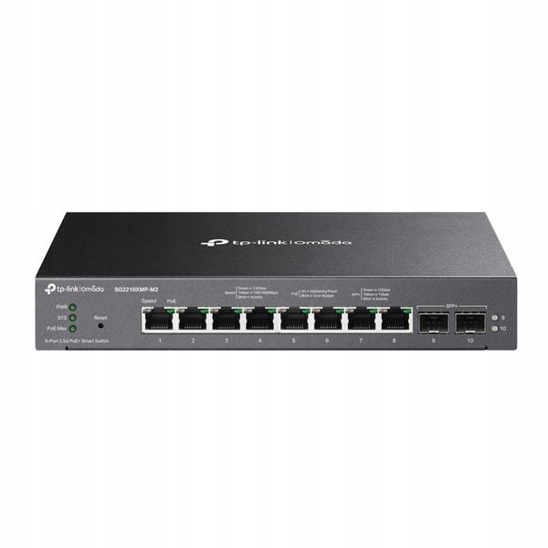 Omada 8-Port 2.5GBASE-T and 2-Port 10GE Sfp+ Smart Switch with 8-Port PoE…