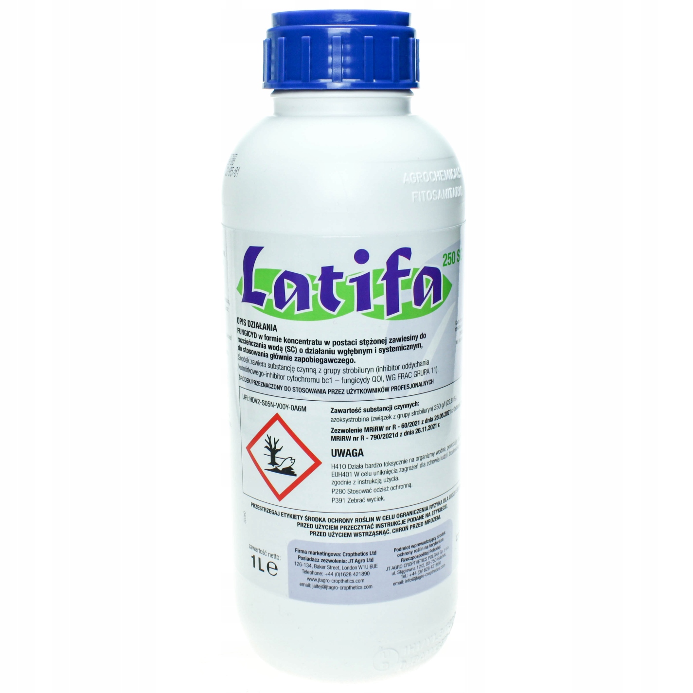 

Latifa 250 Sc 1l środek oprysk grzybobójczy zboża