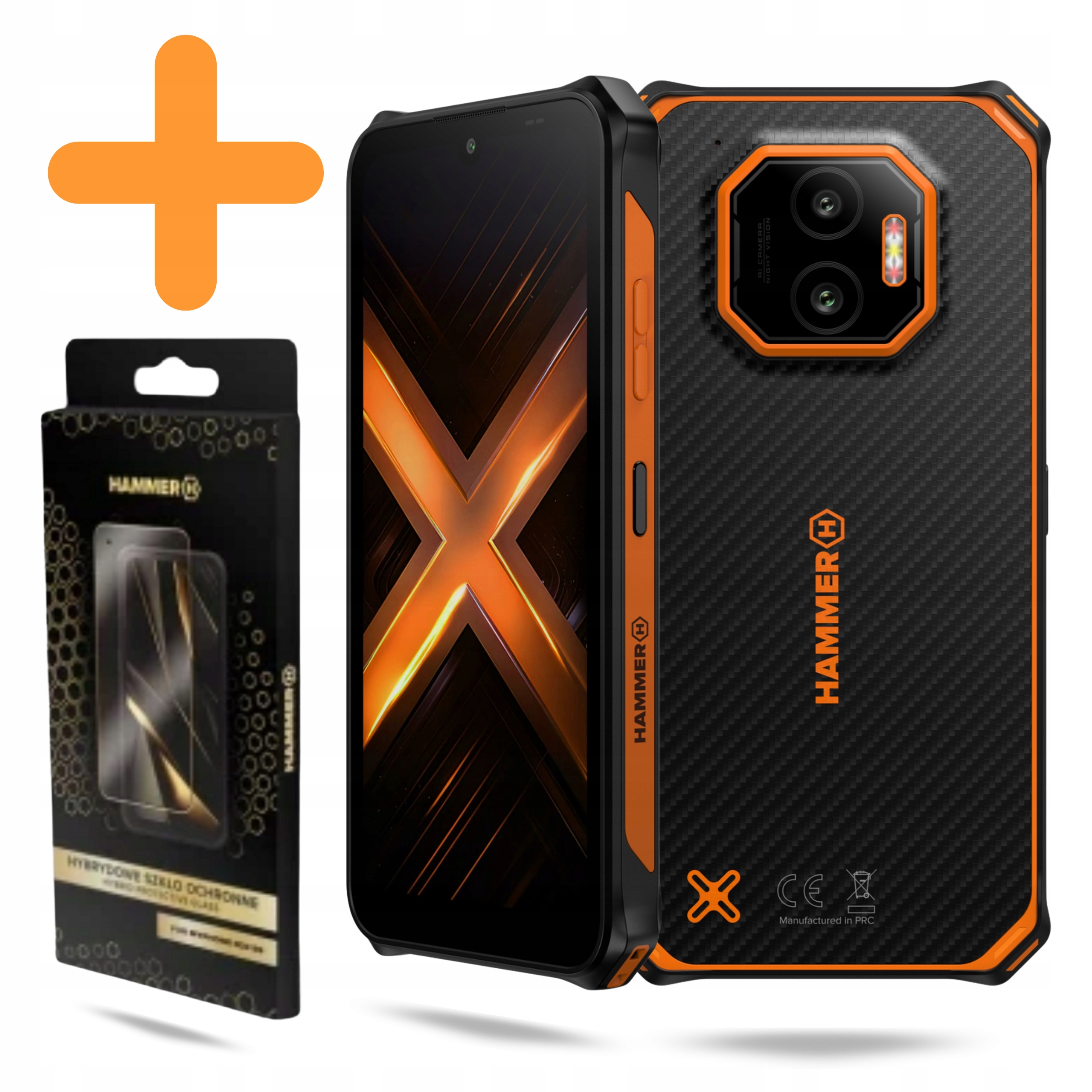 Smartfon Hammer Energy X2 5G Lte 6/128GB Wodoodporny Szkło Hybrydowe Zestaw