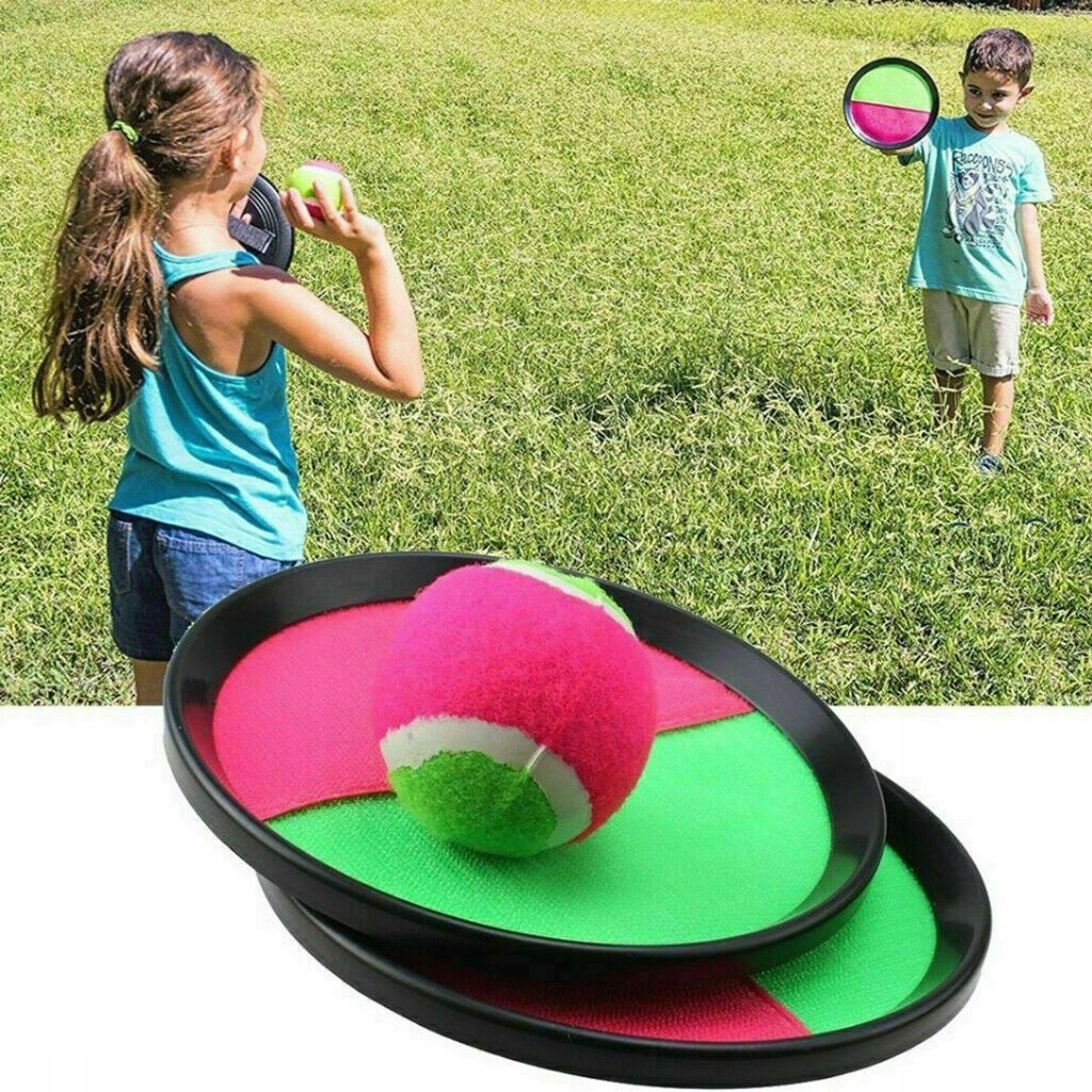 GRA PALETKI NA RZEP Z PIŁKĄ RZUCAJ ZŁAP RAKIETKI Catch Ball RZEPY Piłka Marka LTD