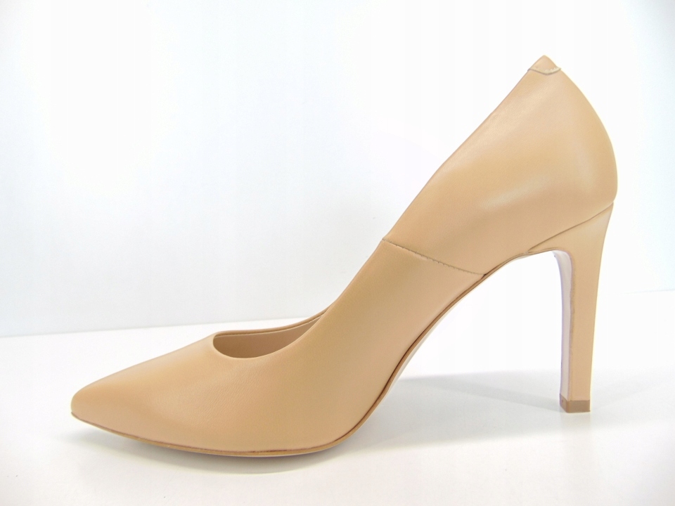 Bravo Moda czółenka szpilki 1920 106 skóra beż 39 Zapięcie wsuwane