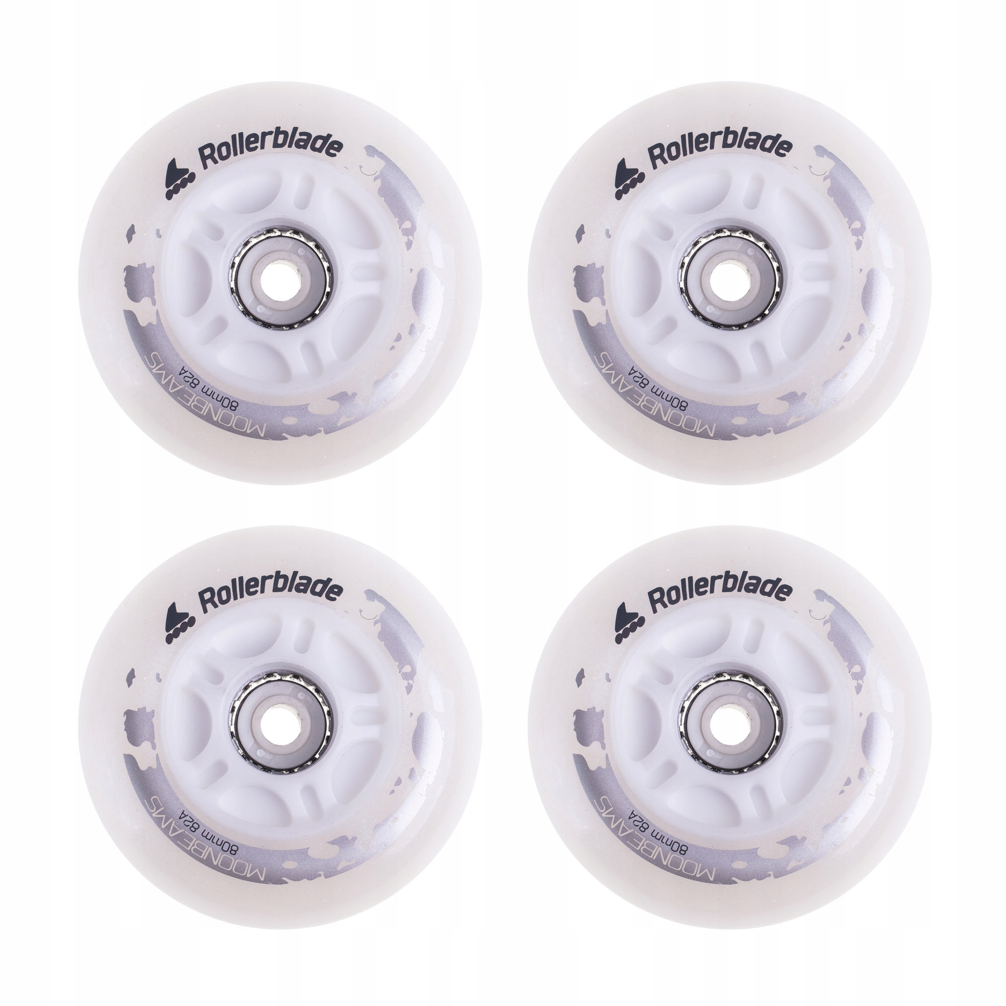 Kolečka pro kolečkové brusle Rollerblade Moonbeams Led svítící 80 mm 82A 4 ks